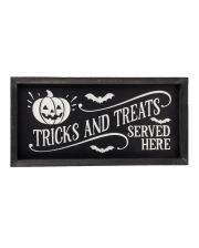 Halloween Wandbild "Tricks and Treats Served Here" 41cm 