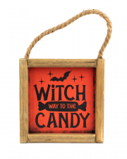 Halloween Wandbild "Witch Way to the Candy" 15cm 