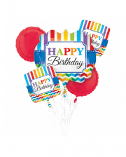 Happy Birthday Folienballon Bouquet Bunt 
