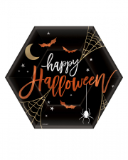 Happy Halloween Hexagon Pappteller 8 St 