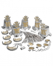 Happy New Year Party Set Silver 21 Pcs.