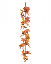 Herbstliche Blätter & Beeren Girlande 150cm 