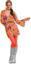 Hippie Mini Dress Tangerine 