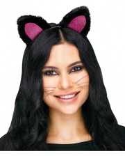 Cat Ears Hairband Black Pink 