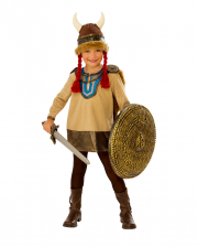 Little Viking Children Costume With Horn Helmet 
