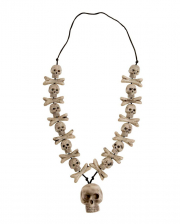 Knochen Halskette mit Totenschädel 