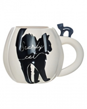 Kürbis Tasse mit schwarzer Katze 