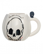 Pumpkin Cup With Skull Motif 