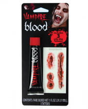 Artificial Blood With 3 Tattoos