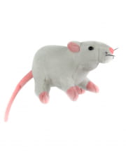 Kuscheltier Ratte 19cm weiß 