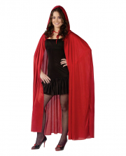 Long Red Cape With Hood 