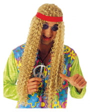 Langhaar Hippie Perücke blond 