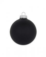 Matte Black Gothic Christmas Balls Ø6,5cm 8 Pieces 