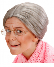 Grey Grandma Children Wig With Knots 