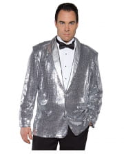 Sequin jacket silver 