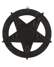 Pentagramm Wandbild aus Holz 30,5cm 