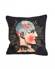 Phrenology Head Decorative Cushion 40x40cm 
