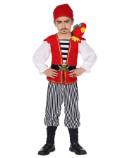 Pirate Child Costume With Parrot 