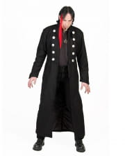Gothic Pirate Wool Coat Black 