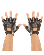 Punkrock & Biker Handschuhe mit Nieten 