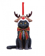 Rentier Katze Weihnachtskugel 9cm 