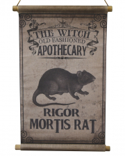 Rigor Mortis Rat Vintage Halloween Leinwand Deko 66cm 