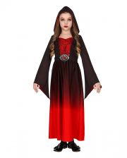 Rotes Gothic Girl Kinder Kostüm 