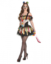 Scary Clown Petticoat Ladies Costume 