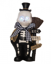 Schickes Halloween Skelett mit Leuchtaugen 25cm 