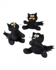 Black Anxious Plush Cat 