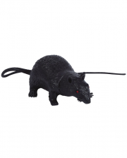 Schwarze Deko Ratte 15cm 
