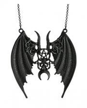 Schwarze Gothic Maleficent Halskette 