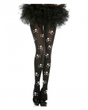 Black Tights With White Skulls 