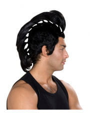 Black mohawk wig with pigtails 