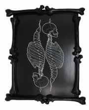 Black Gothic Picture Frame With Bones A3 