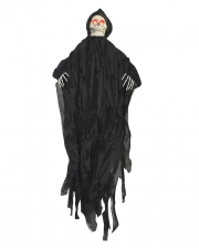 Black Grim Reaper Hanging Figure With LED Eyes