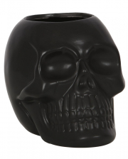 Schwarzer Totenkopf Zahnbürstenhalter aus Keramik 