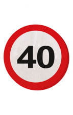 Napkin traffic sign 40 