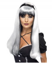 Cosplay Witch Wig silver / black 