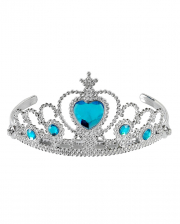 Silver Princess Tiara With Turquoise Stones