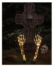 Skelett Arm Gartenstecker mit LED 