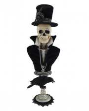Skelett Gentleman Büste mit Raben 66cm 