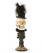 Skelett Lady Büste mit LED Augen 42cm 