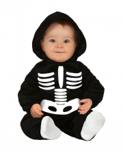 Skelett Plüsch Kostüm mit Kapuze für Kleinkinder 