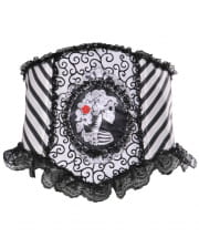 Lace Bodice With Skeleton Cameo