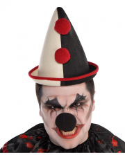 Spitzer Clown Hut mit Bommel 