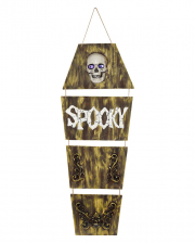 Spooky Coffin With Skull & Animated Eyes 