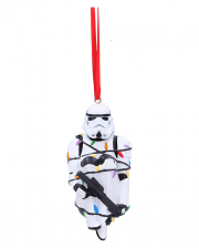 Star Wars Stormtrooper in Lichterkette Weihnachtskugel 9cm 