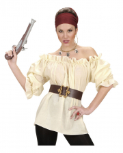 Steampunk Pirate Blouse Beige