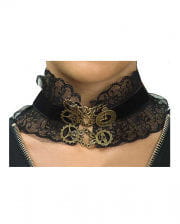 Steampunk Lace Collar With Gears